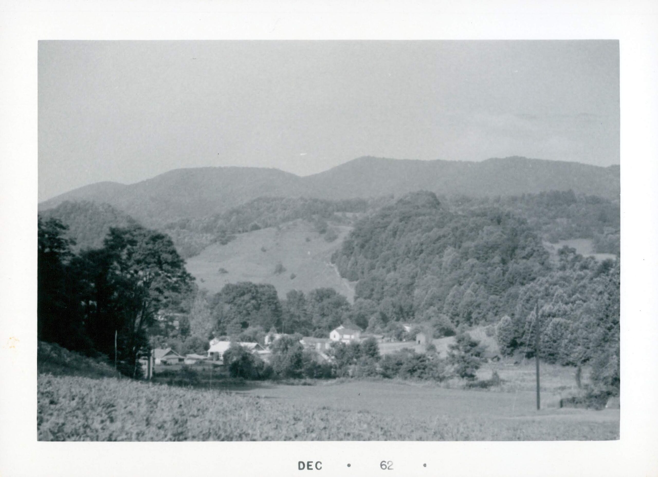 Historical photo of Taylors Valley from December 1962